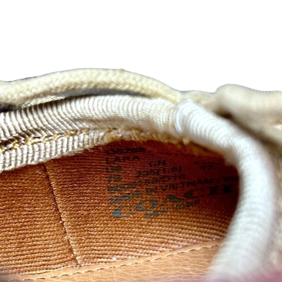 COACH LARA Q8259 METALLIC TUMBLED GOLD ROUND TOE HOLIDAY CLASSIC BALLERINA FLAT - Picture 11 of 13